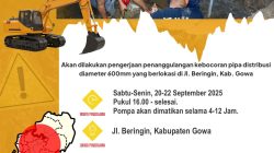 Cegah Kehilangan Air, PDAM Makassar Perbaiki Kebocoran Pipa di Jalan Beringin