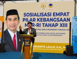 Sosialisasi Empat Pilar Kebangsaan, Rudianto Lallo Ajak Pemuda Lakukan Pemasyarakatan