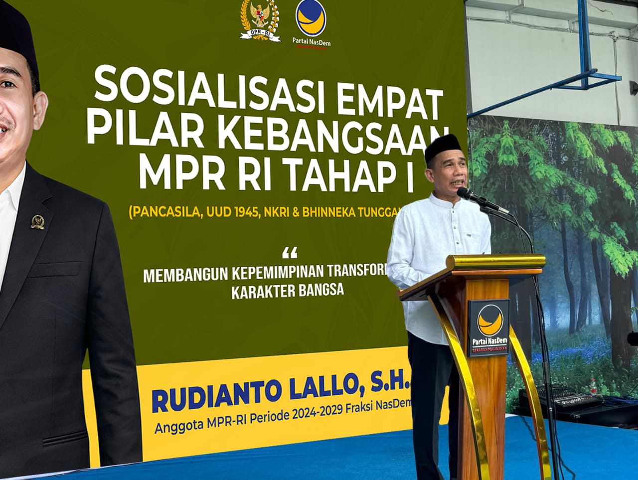 Sosialisasi Empat Pilar Kebangsaan, Rudianto Lallo Tekankan Kepemimpinan Transformatif