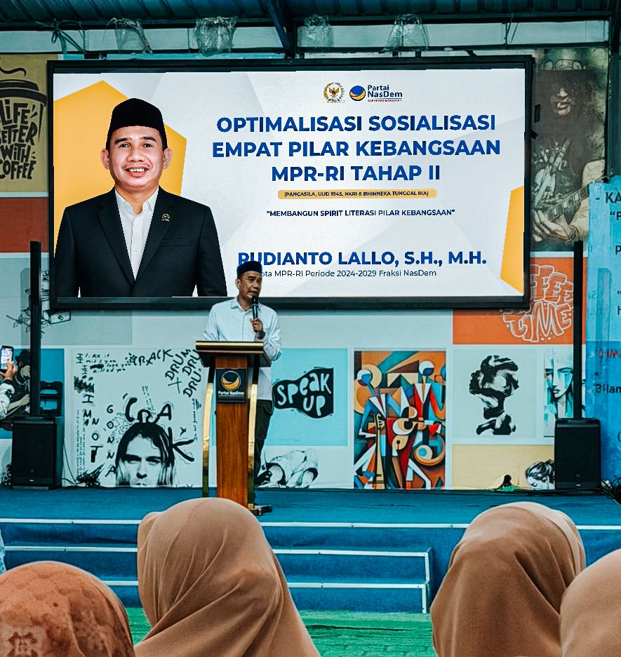 Sosialisasi Empat Pilar Kebangsaan, Rudianto Lallo Tekankan Pentingnya Literasi Kebangsaan