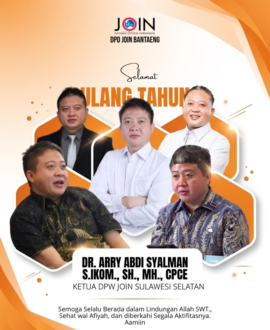 Di Bawah Nahkoda Dr. Arry Abdi Syalman, JOIN SulSel Makin Solid dan Profesional