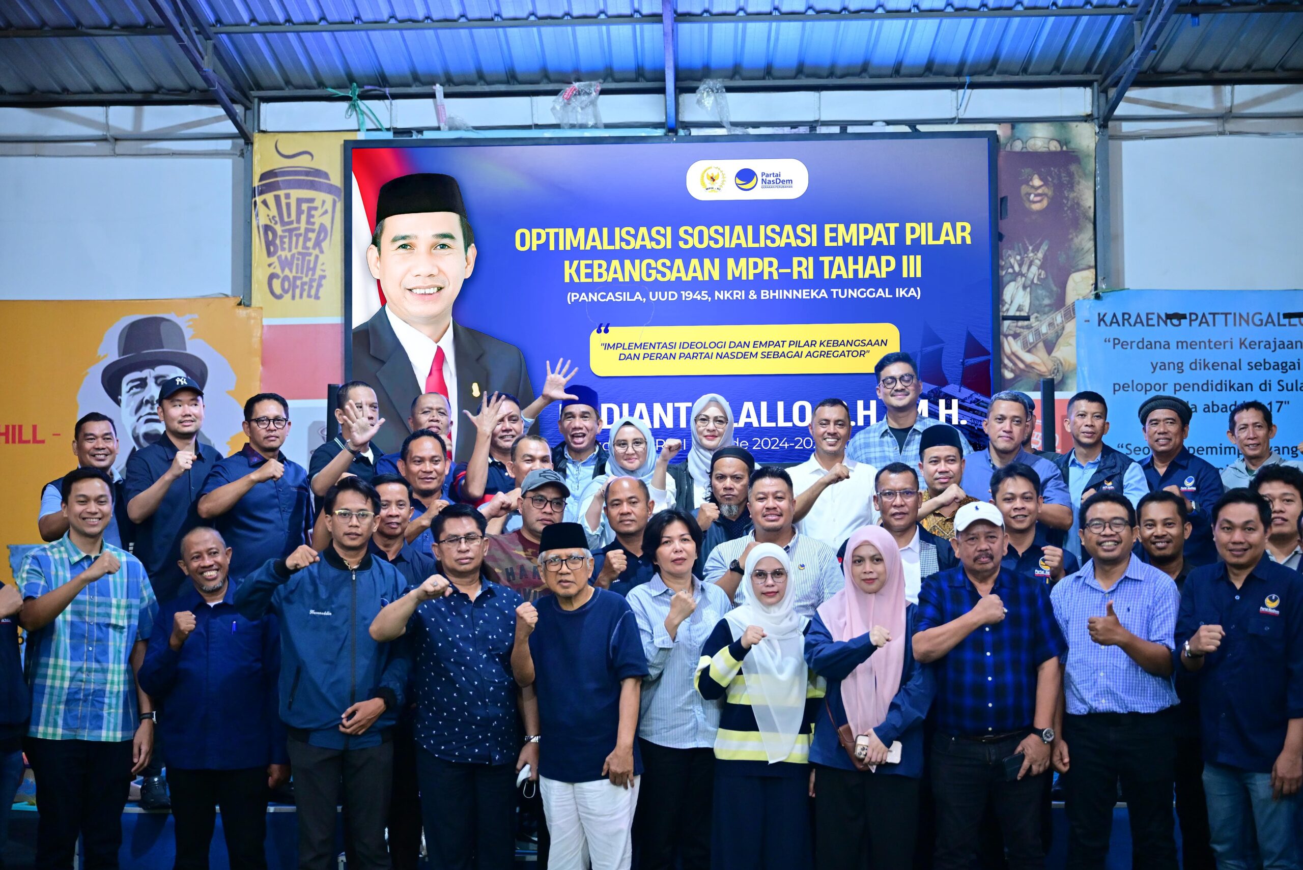Rudianto Lallo Hadirkan Ratusan Kader Partai NasDem saat Gelar Sosialisasi Empat Pilar Kebangsaan