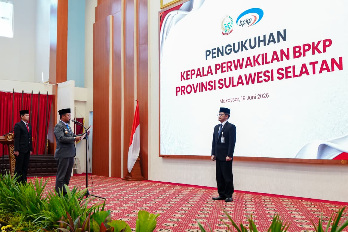 Kukuhkan Kepala BPKP, Gubernur Sulsel Ajak Kawal Program Asta Cita dan Pembangunan Strategis Daerah
