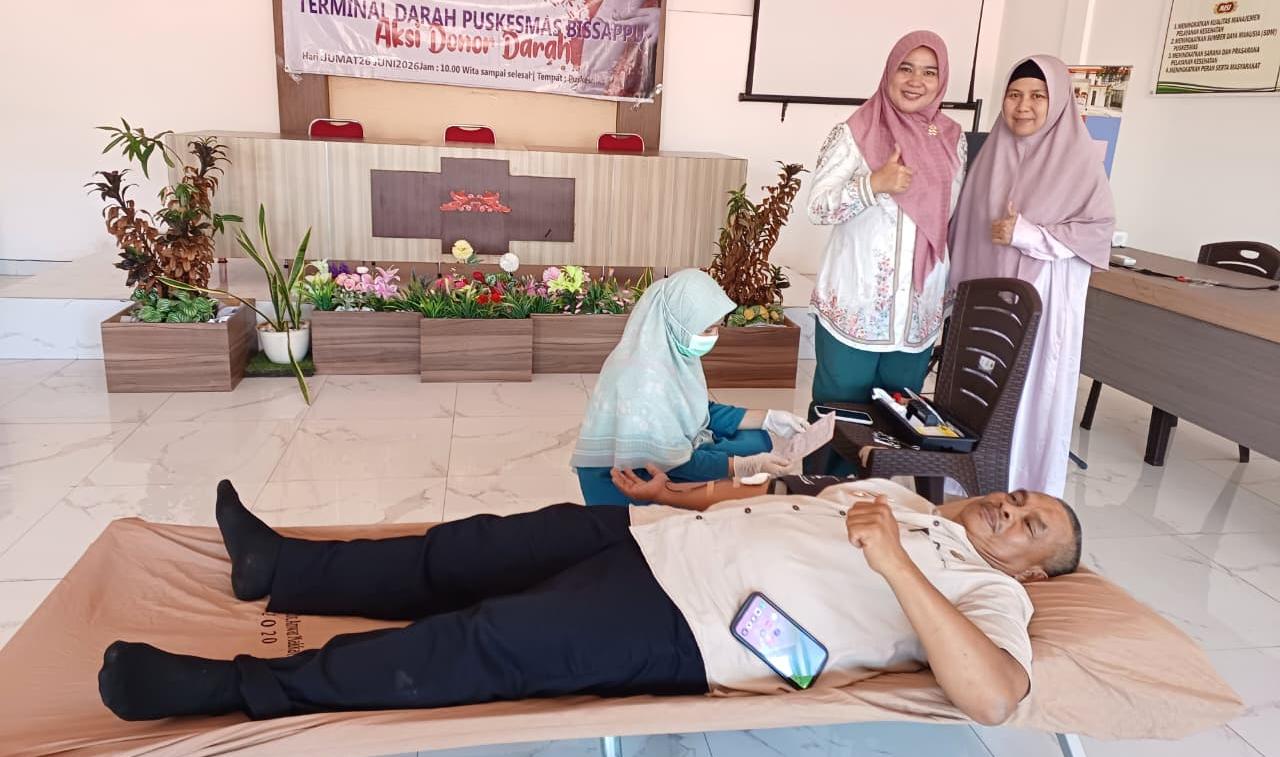 Peduli Sesama, Puskesmas Bissappu Gelar Aksi Donor Darah