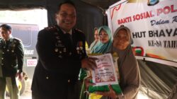 Puncak HUT Bhayangkara ke-80, Polres Jeneponto Tebar Bakti Sosial Beras Gratis