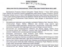 Bupati Takalar Terbitkan Edaran Penataan Reklame