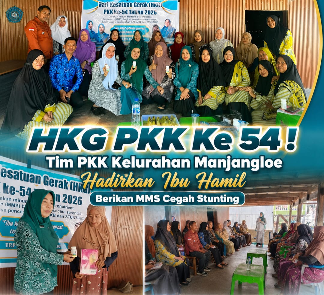 TP PKK Manjangloe Gelar Minum MMS Serentak Tekan Stunting