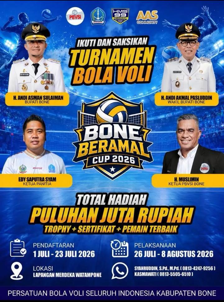 BerAmal Cup 2026 Digelar di Bone, Hadiah Puluhan Juta Menanti