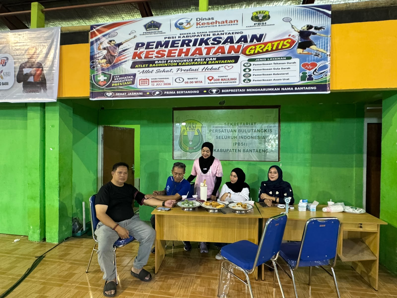 Inovasi ATLET SEHAT BANGKIT Dimulai, 139 Atlet PBSI Bantaeng Jalani Skrining Kesehatan