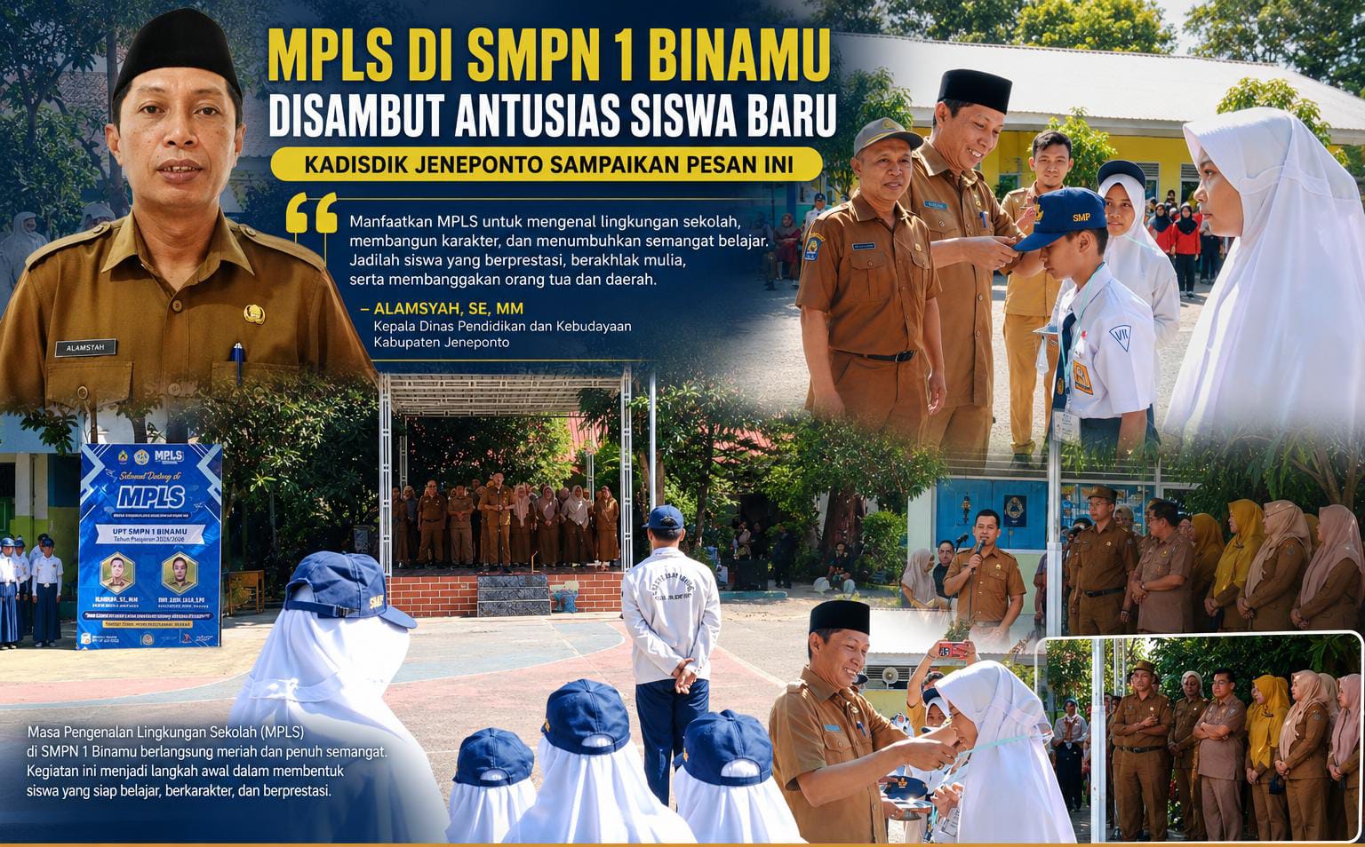 MPLS SMPN 1 Binamu Resmi Dimulai, 248 Siswa Baru Ikuti Pengenalan Sekolah
