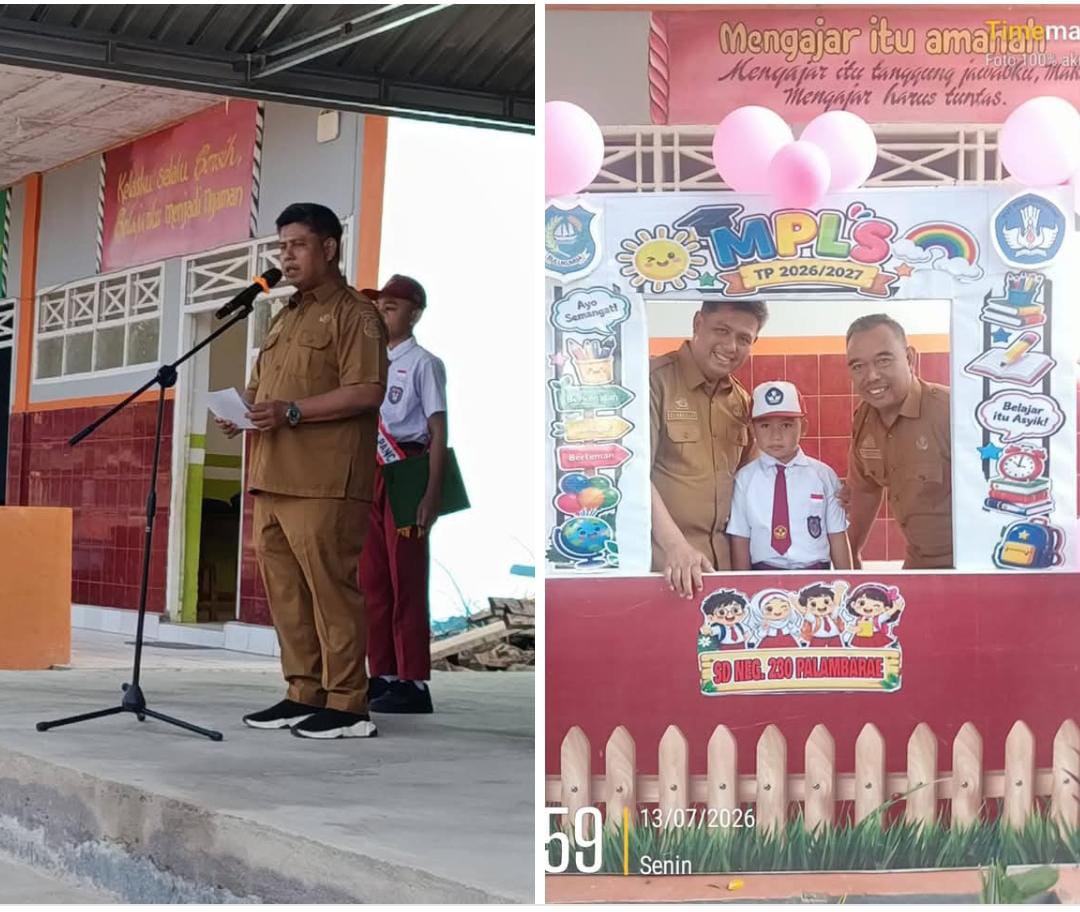 Hari Pertama Sekolah, SDN 230 Palambarae Tanamkan Disiplin dan Karakter